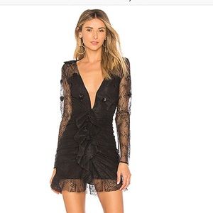 Daisy Lace Mini Dress Lace Black